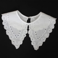 Detachable Lace Collar with Double Layer Ruffles Elegant Fake Neckline Accessory for Women