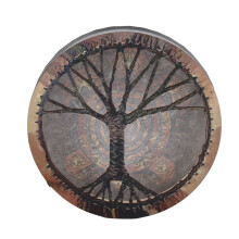Compact Shaman Turtle Drum for Musical Ability - Wood & Leather Build