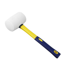 Fiber Handle Rubber Mallet For Floor Boards And Paving, ShockResistant Rubber Head, Ergonomic NonSlip Grip