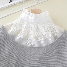 Detachable Lace Collar White Chiffon Stand Collar Hollow Vintage Doll Shirt Accessory