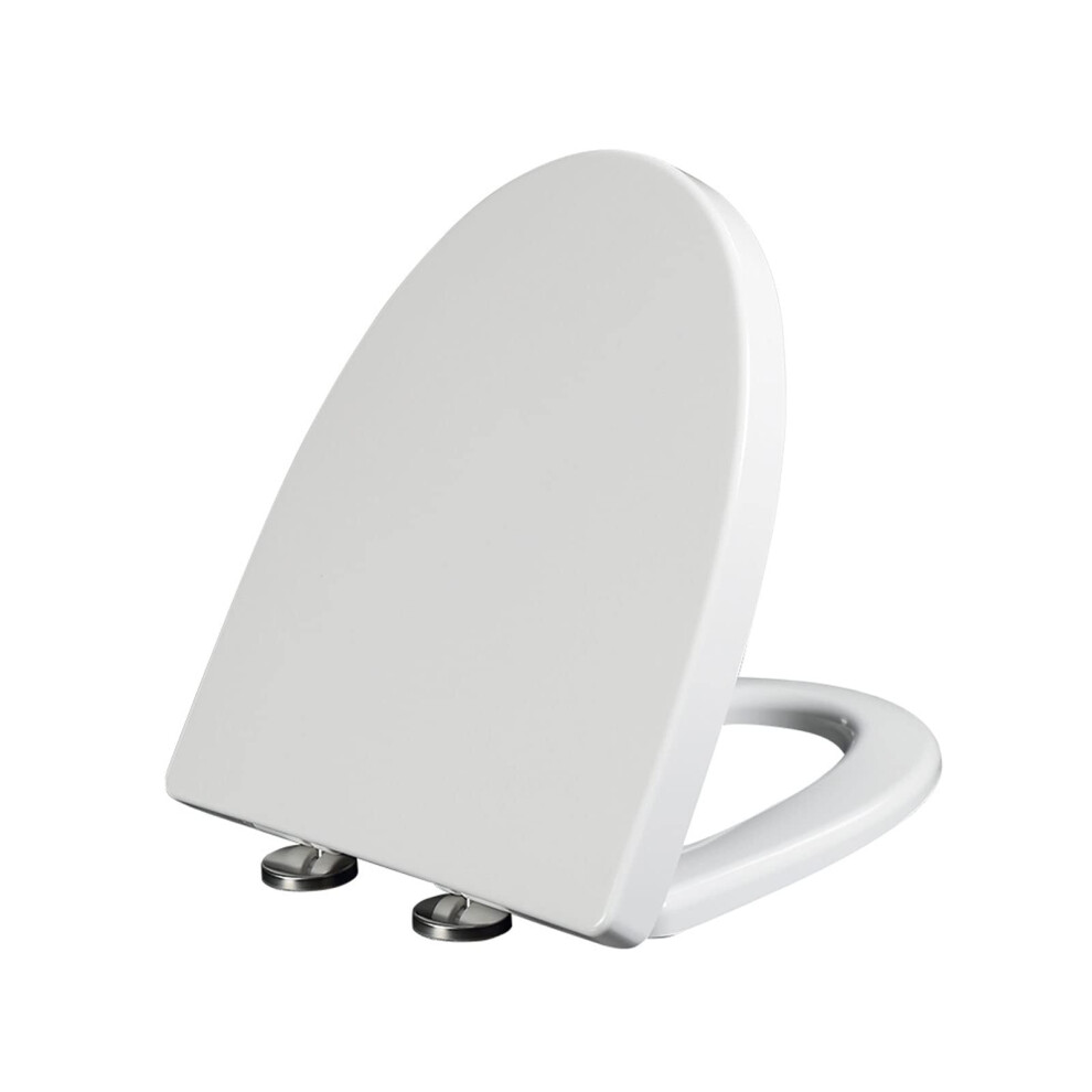 Toilet Seat Elongated Heavy Duty, Soft Close Lid, Uf Material, Easy To Install, White 9347817570083