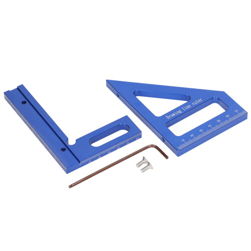 Accurate 45/90 Degree Layout Miter Gauge Ruler for Carpentry 1