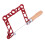 Mini-Holzsäge mit U-förmigem Griff, 10 cm, Rot 7