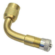 Motorcycle Tire Valve Extension Adapter 90 Bend with Cap for Easy Tire Inflation