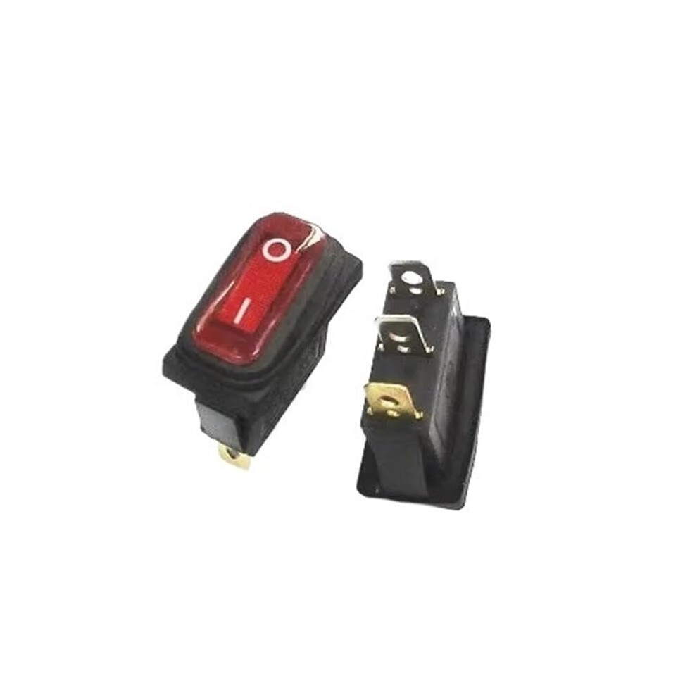 Red Rocker Switch Onoff 3Pin 2Position Illuminated 15A 250Vac/20A 125Vac 9199774043960