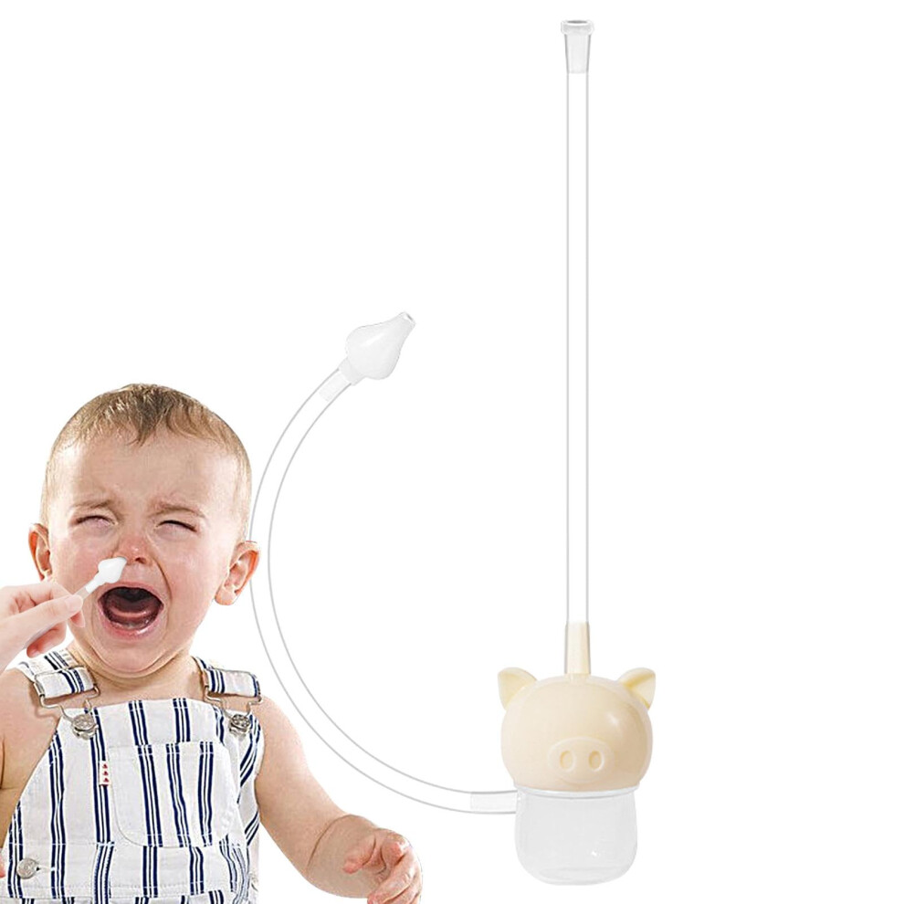 Baby Nasal Aspirator With Antireflux Design, Gentle Silicone Nose Sucker For Toddlers, Yellow