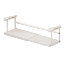 Under Shelf Storage Basket, Hanging Cabinet Organizer, PullOut Design, White, For Kitchen, Office, Wardrobes