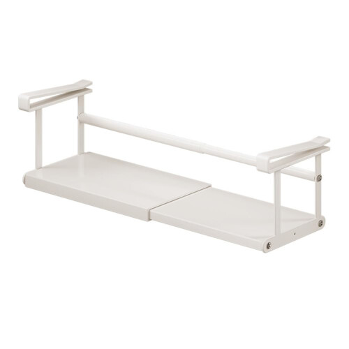 Under Shelf Storage Basket, Hanging Cabinet Organizer, PullOut Design, White, For Kitchen, Office, Wardrobes