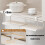Under Shelf Storage Basket, Hanging Cabinet Organizer, PullOut Design, White, For Kitchen, Office, Wardrobes 3