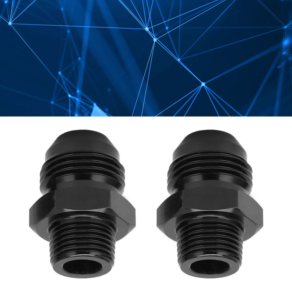 2 Pieces Aluminum 10An To 3/8 Npt Fuel Water Oil Fitting Anodized Hoses Black 7671375426240