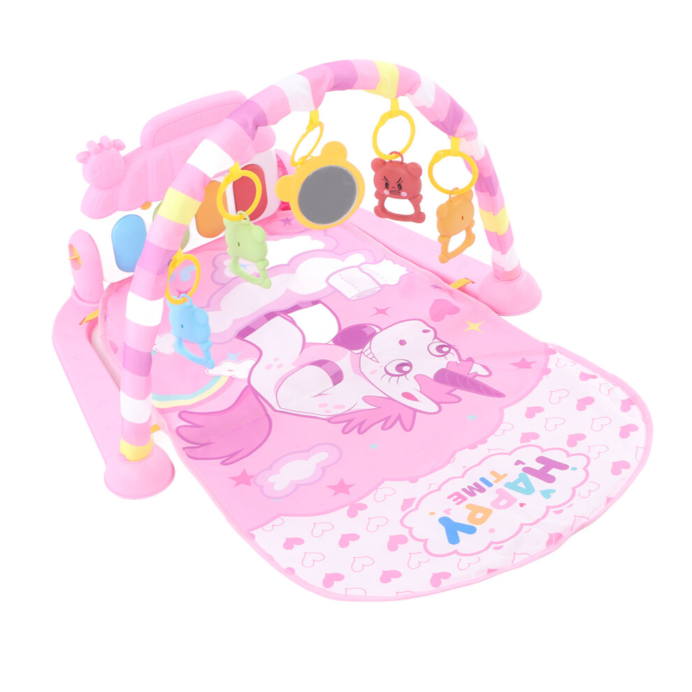 Baby Playmat Piano, Detachable Musical Infant Play Gym 72X40x47cm Pink