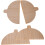 Pack of 4 Solid Wood Pizza Peel Half Round Serving Board with Ergonomic Handle for Baking 4
