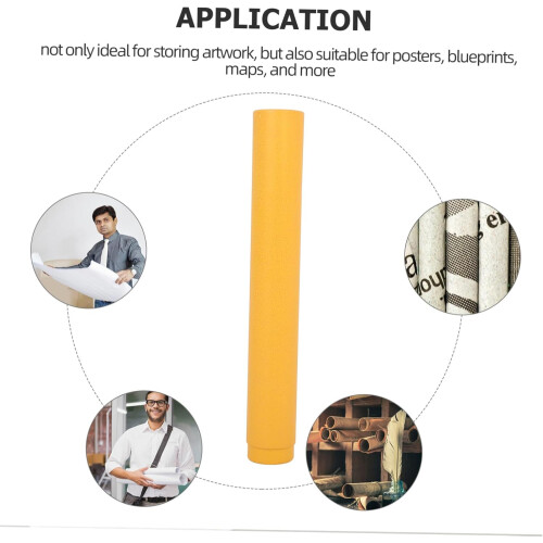 Adjustable Telescoping Poster Tube with Shoulder Strap for Documents Maps and Artwork – Golden 1