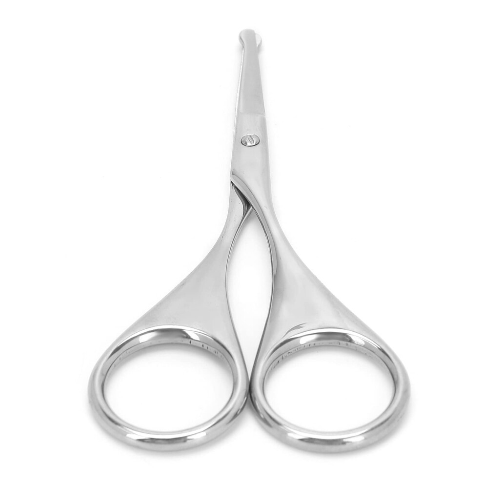 Stainless Steel Nose Hair Trimmer and Eyebrow Scissors for Men with Safe Rounded Tip