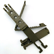 Sheath Belt Clip for Knives Adjustable Stainless Steel Scabbard Holder Plastic Buckle Desert Color Outdoor Hunting