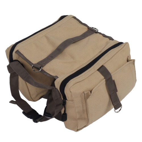 Lightweight Canvas Dog Backpack Harness with Pockets, 50.8cm 1