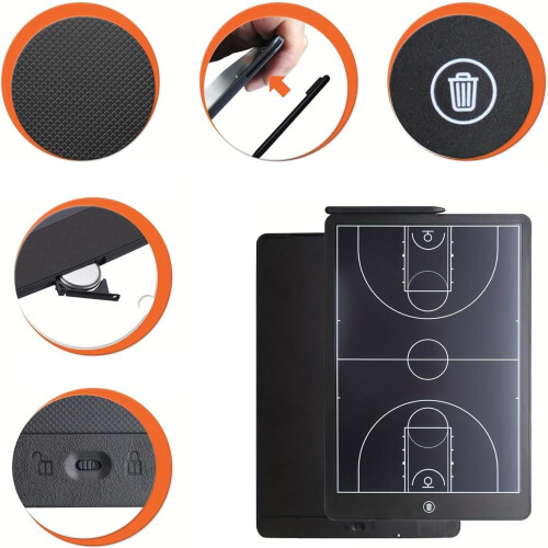 Reusable Sports Coaching Device Interactive Basketball Playbooks Board For Visualization Electronic Playboard 1