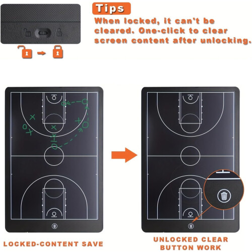 Reusable Sports Coaching Device Interactive Basketball Playbooks Board For Visualization Electronic Playboard 2