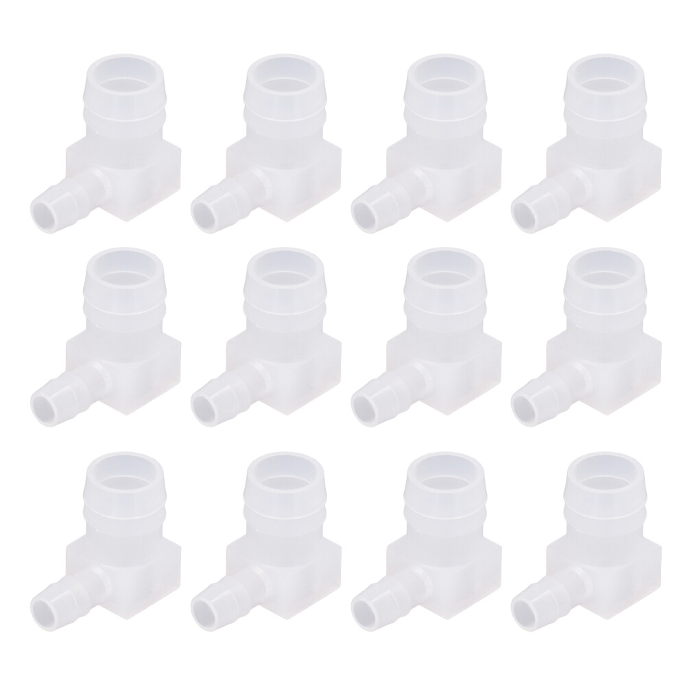 12Pcs 10X20mm Plastic Hose Barb Fittings 90 Elbow Reducer Barbed Adapter 9401382229354