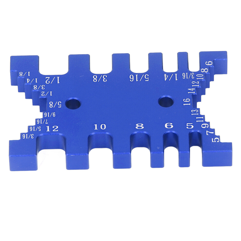 Tenon Caliper Woodworking Tool In Blue Aluminum With Metric & Imperial Scale 6931375430434