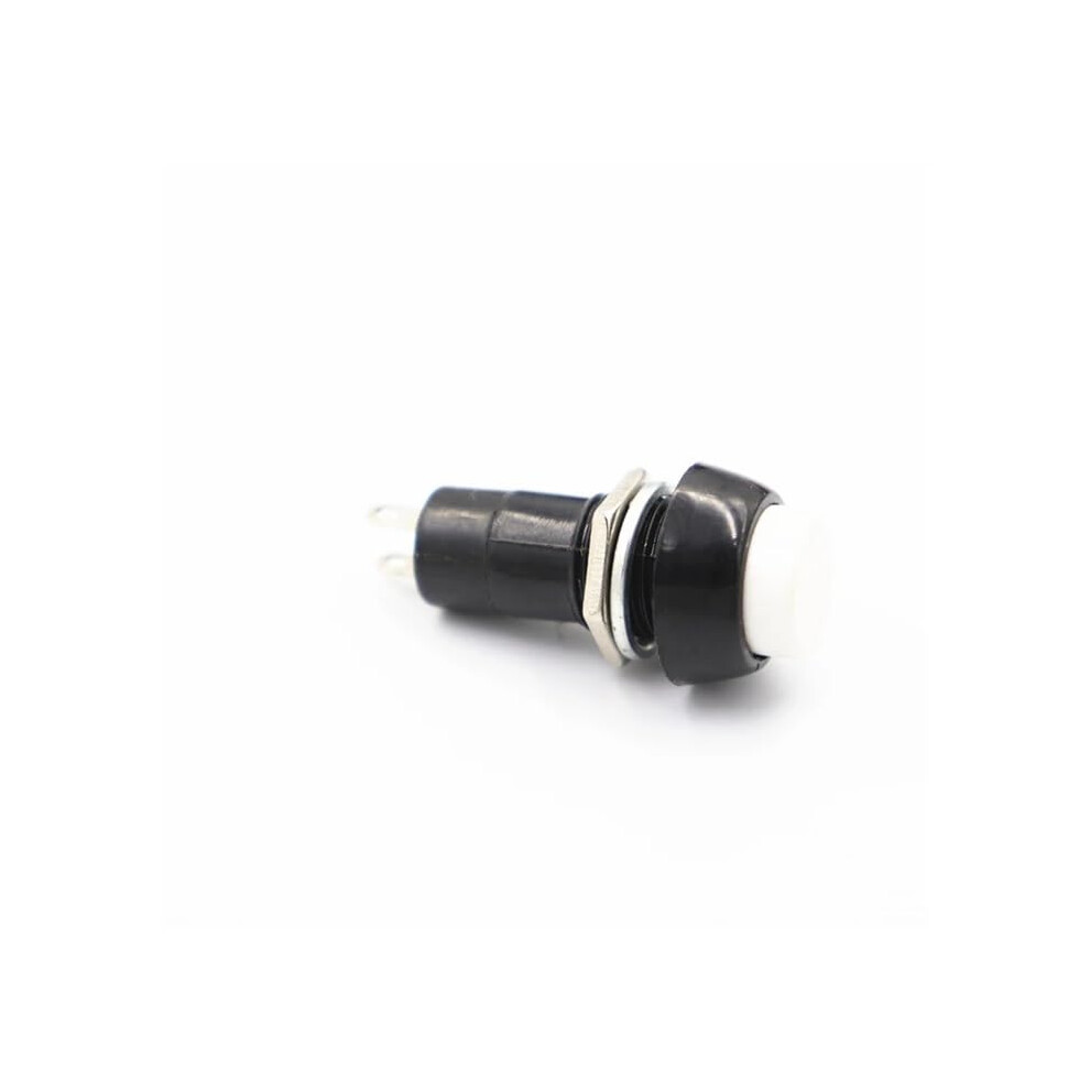 6Pcs 12Mm Round Push Button Switch 3A 250V Pbs11a Selflocking Compact Design White 9347817572070