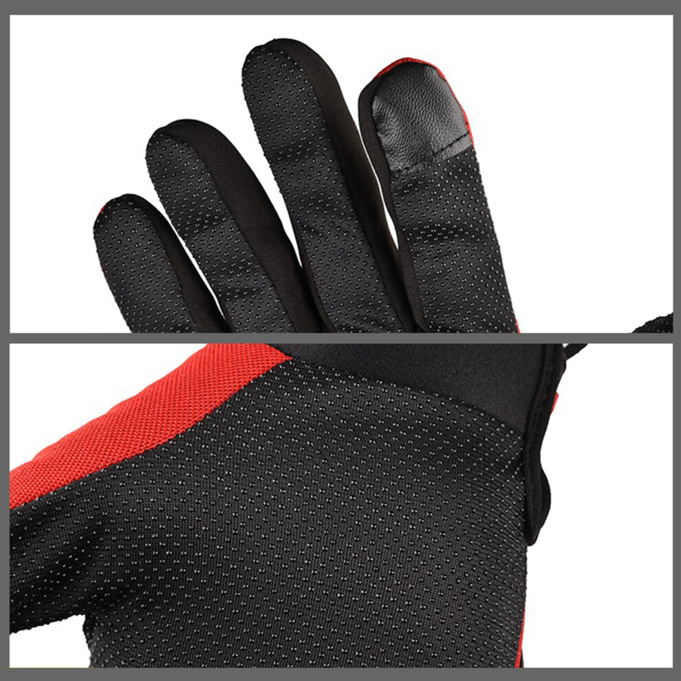 Touchscreen Motorcycle Racing Gloves Hard Knuckle For Cycling & Mountaineering Red 5041375431230