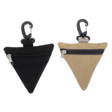 Triangle Hanging Tactical Waist Bags 2Pack Outdoor Hiking, Camping Pouches, Portable Tool Organizers, Black And Khaki