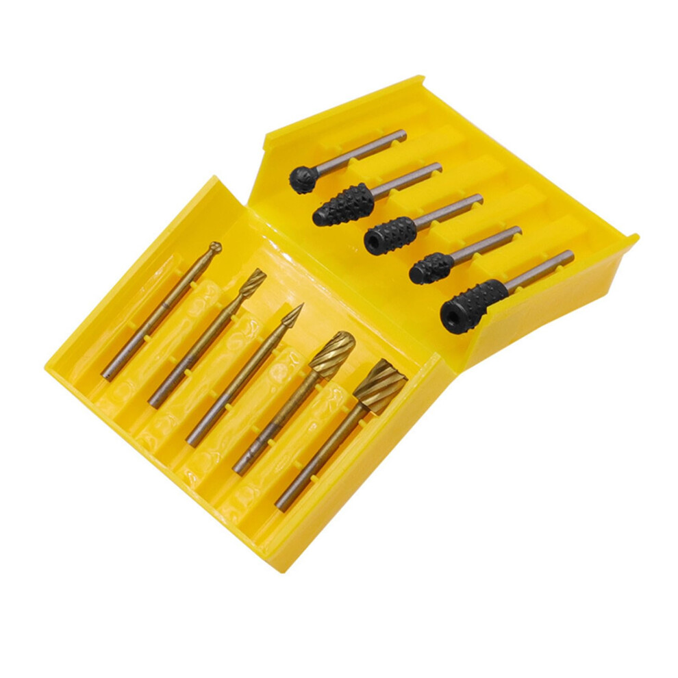 10Pcs Drill Bit Set Speed Steel For Woodworking Wood Carving Multimaterial Cutting 9382693189578