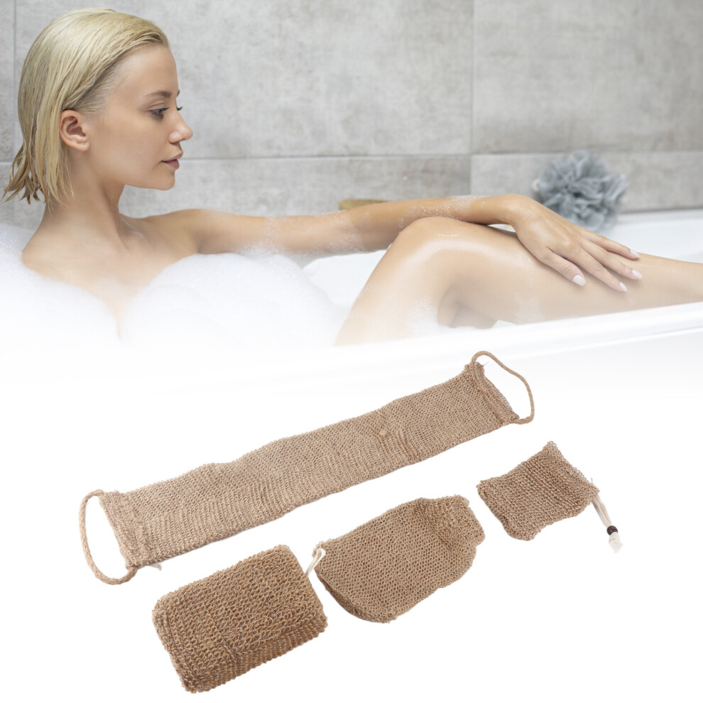 Exfoliating Jute Back Scrubber Kit â Concave Convex Surface for Easy Bathing