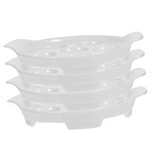 Ceramic Escargot Plate with Handles for Snail Baking and Serving at Family Gatherings