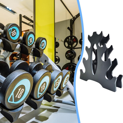 Dumbbell Rack SpaceSaving Floor Stand, Compact Sturdy Organizer, Professional Display Stand, Rack Only 2