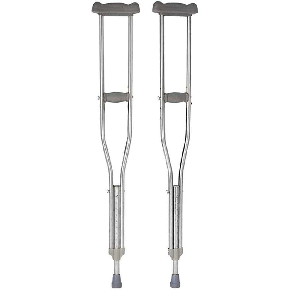 Underarm Crutches for Adults Adjustable Aluminum with Ergonomic Gel Grip and NonSlip Rubber Base