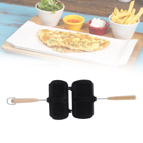 Double Sided Nonstick Sandwich Panini Maker, 36x20cm, Black 2