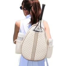 Lightweight Quilted Tennis Backpack for Women with Wet Compartment and Adjustable Shoulder Straps