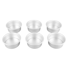 Set di 6 stampi per torta rotondi in alluminio antiaderente da 10 cm per matrimonio e compleanno