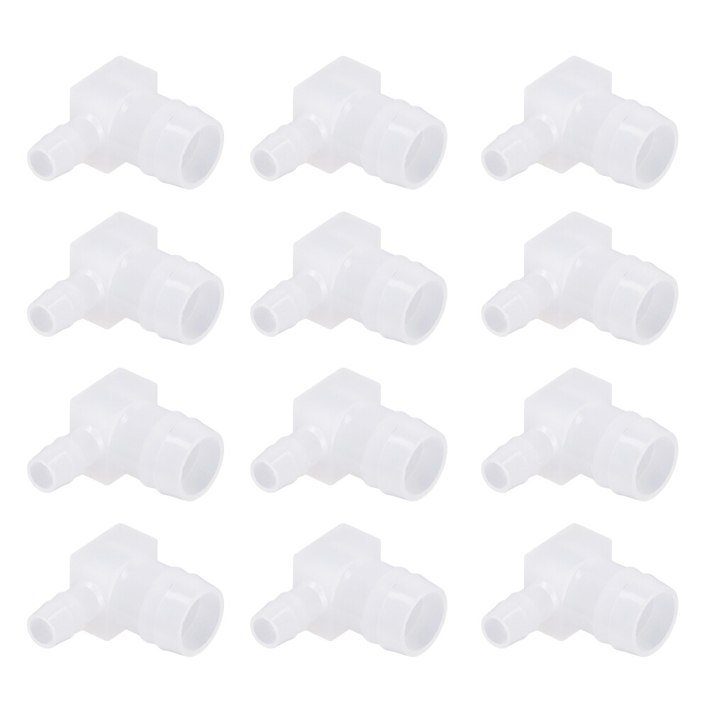 12Pcs Pp Plastic Hose Barb Fittings 10X20mm 90 Elbow Reducer 7601375437571