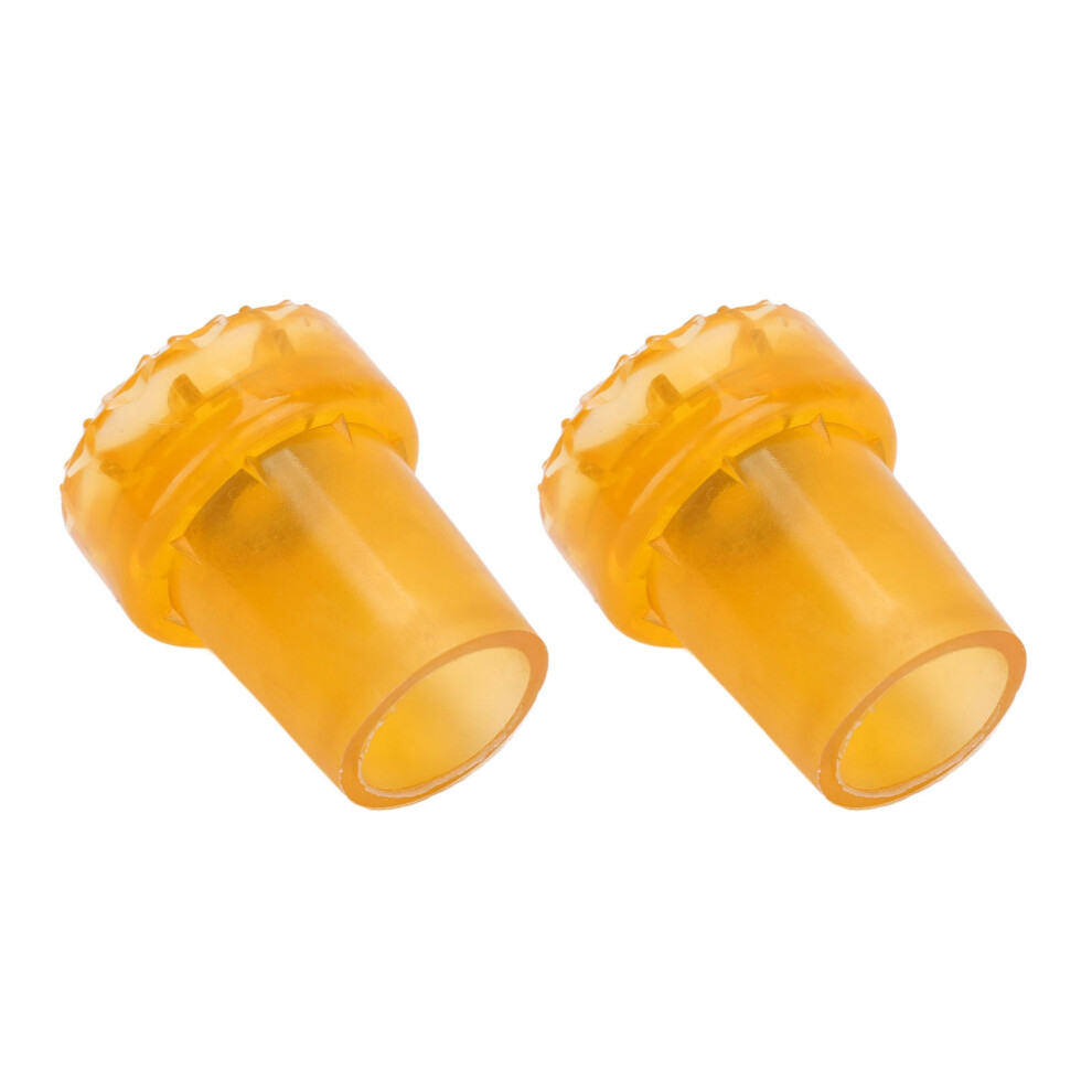 2pcs Orange Rubber Crutch Feet Pads, Rotatable Protective Covers