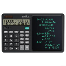 Handwriting Tablet Calculator with Eye Protection LCD, Brightness Display, OneTouch Clear, Black