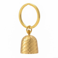 Brass Bear Bell Keyring Attachment For Camping Hiking Cycling, Clear Sound Safety Accessory, Backpack Or Belt Loop