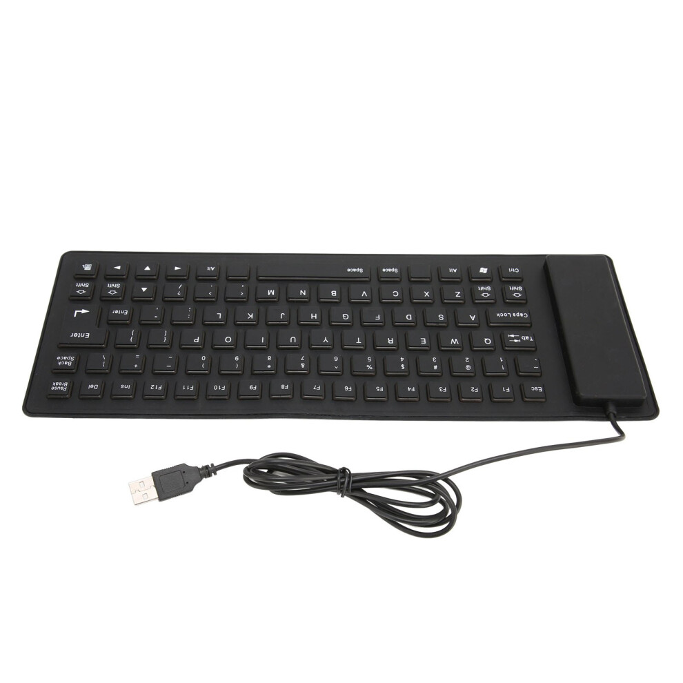 Premium 85-Key Flexible Silicone Keyboard - Silent Dustproof & Foldable Black 5031375441742