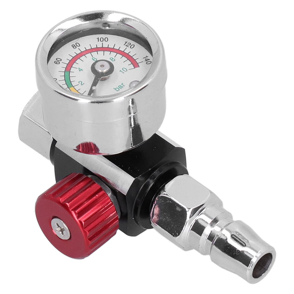 G1/4In Thread Spray Paint Gun Air Pressure Regulator Valve Adjustable 0140 Psi Gauges For Air Compressor Tools 9347817575019