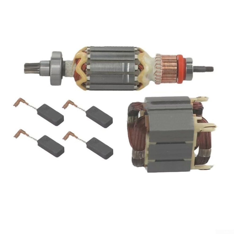 Hr4013c Stator Rotor Set With 5X11x25mm Carbon Brushes For Makita Hr4001c Hr4011c Durable Metal 9199774047876