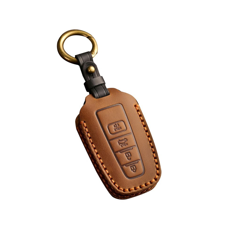 Car Key Case Cover Shell Fob For Chr Camry Rav4 Highlander C-Hr Prius Land Prado 4 Button Brown 6032748532356