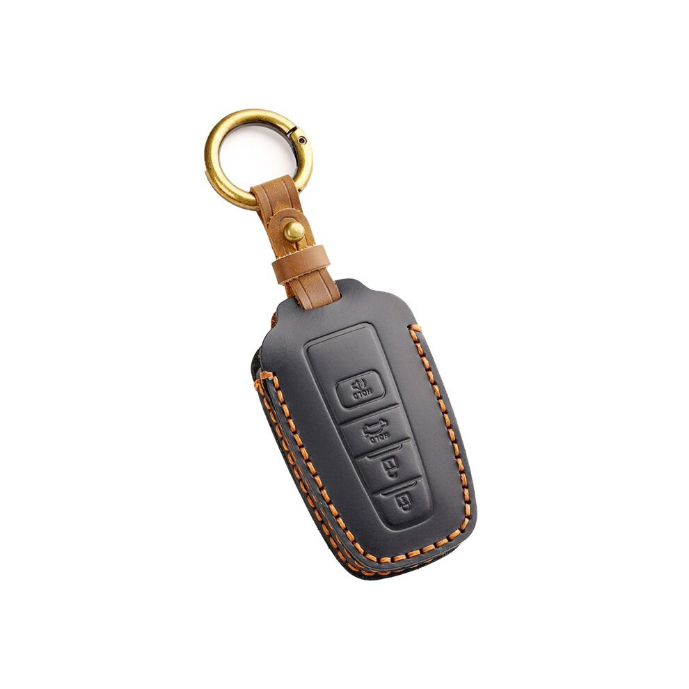 Car Key Case Cover Shell Fob For Chr Camry Rav4 Highlander C-Hr Prius Land Prado 4 Button Black 4713136641172