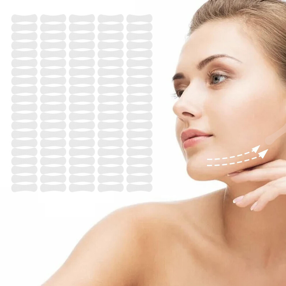 Lightweight 100PCS Face Tape Invisible Waterproof Lift Tighten Fine Lines Chin