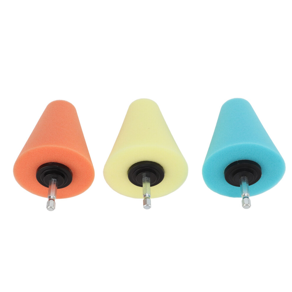 3-Pack Hub Conical Polishing Sponge Foam Pads For Cars Boats Motorcycles 7611382230454