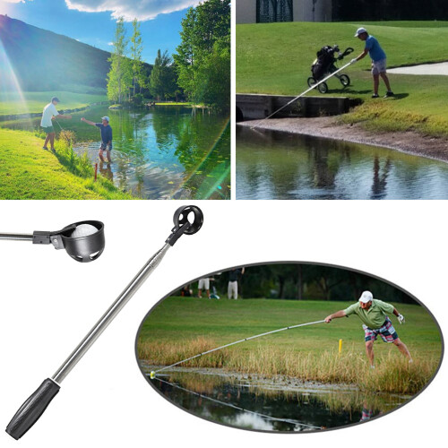 6ft Telescopic Golf Ball Retriever Tool with Automatic Locking Head