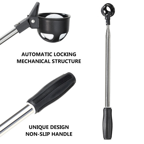 6ft Telescopic Golf Ball Retriever Tool with Automatic Locking Head 2