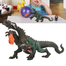 Simulierter Dinosaurier-Modell mit 3 Köpfen, Feuer speiend, Bildungsspielzeug, 25x11,8 cm