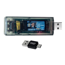 NMMiner Miner 265KH/S USB-Kette ESP32 Crypto Miner BTC Solo Lottery Miner Amperemeter Tester+Adapter USB-A Serie Formkette